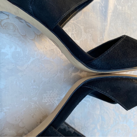 Michael Michael Kors women’s faux suede high heel slip on shoes, blk Size 7.5 - Picture 11 of 12